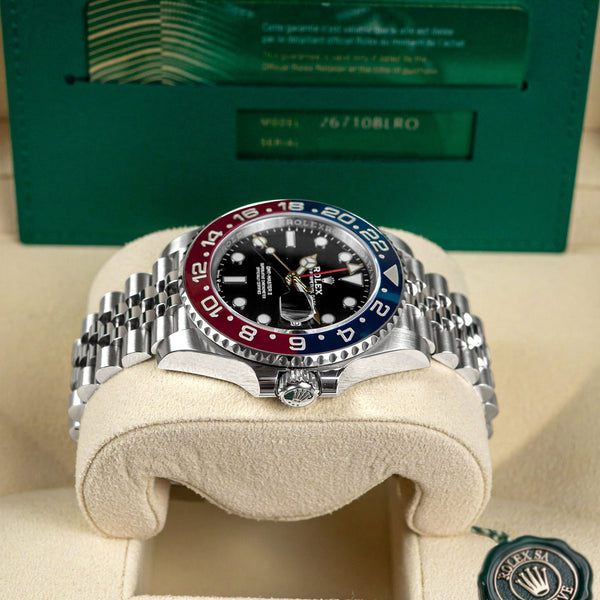 ROLEX GMT-MASTER II PEPSI 126710BLRO SS BLACK DIAL ON JUBILEE 09/20 BRAND NEW IN BOX FULL STICKERS